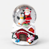 Santa & Penguin Snow Globe, 10cm