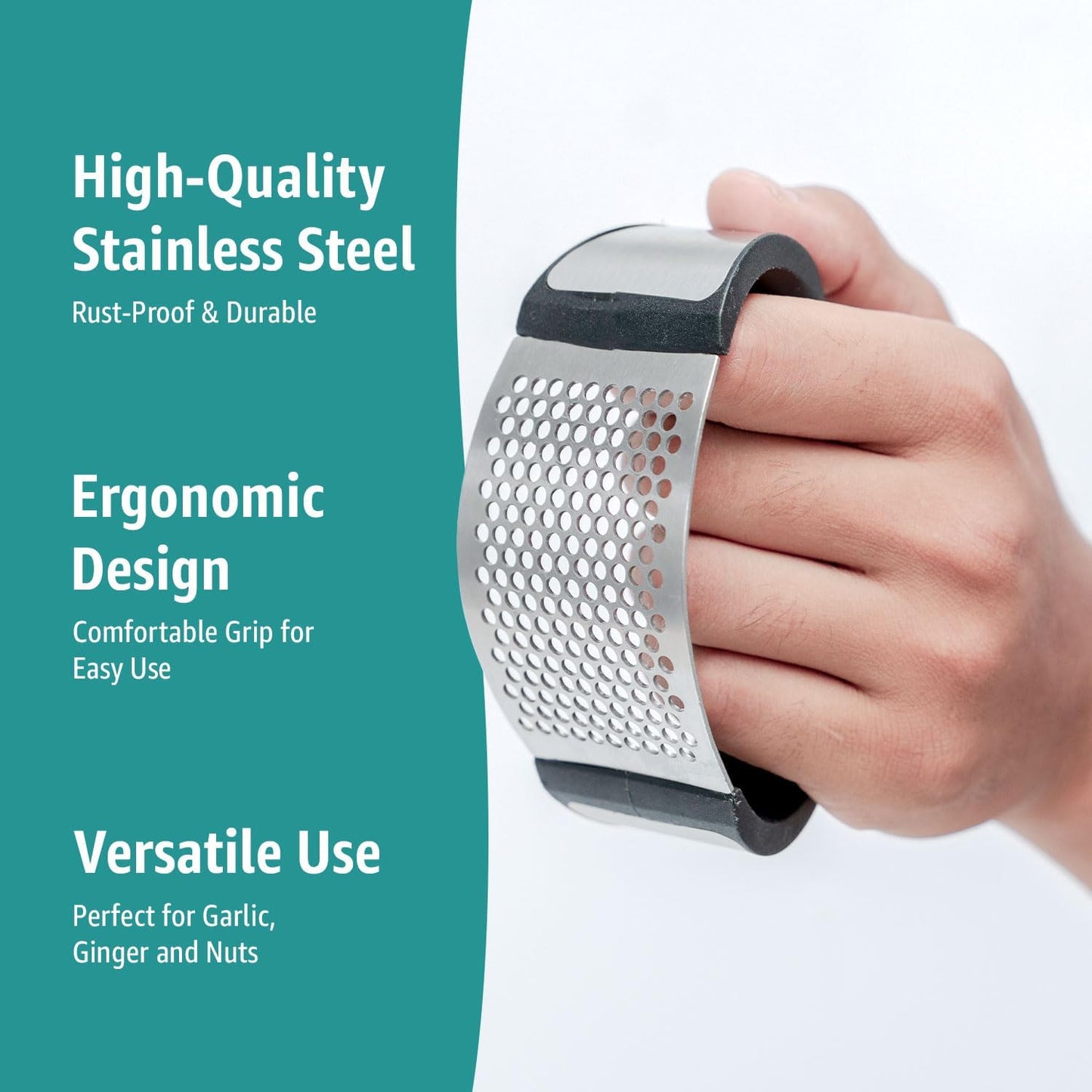Stainless Garlic Crusher Press