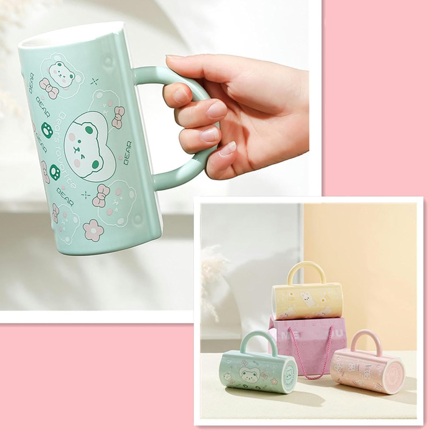 Cute Handbag Shaped Glass Mug 550mL