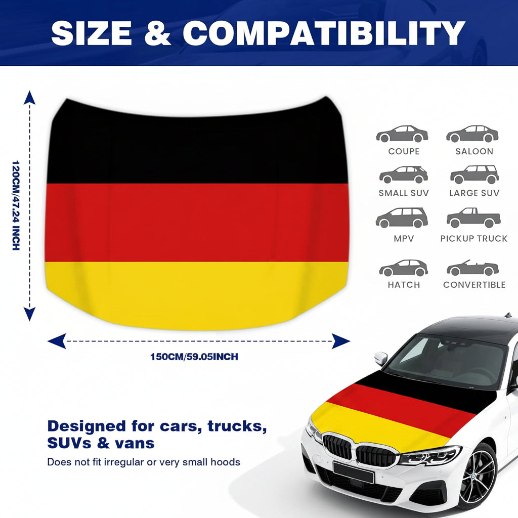 Germany Car Hood Flag Cover