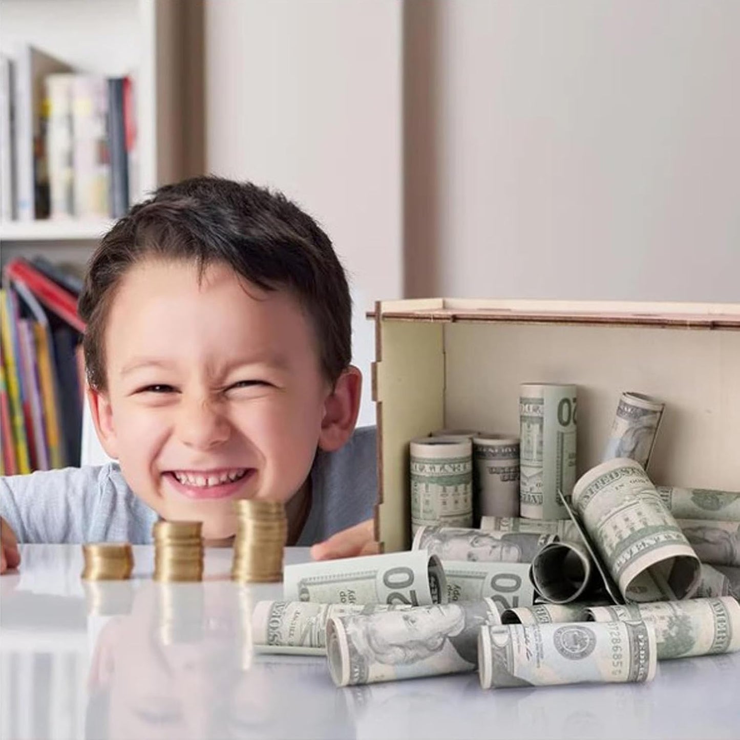 Wooden Money Saving Cash Box