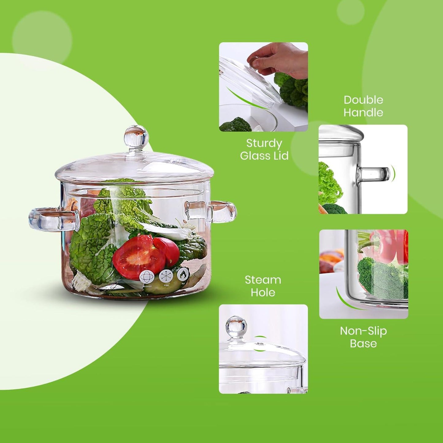 Glass Cooking Pot 1.9L