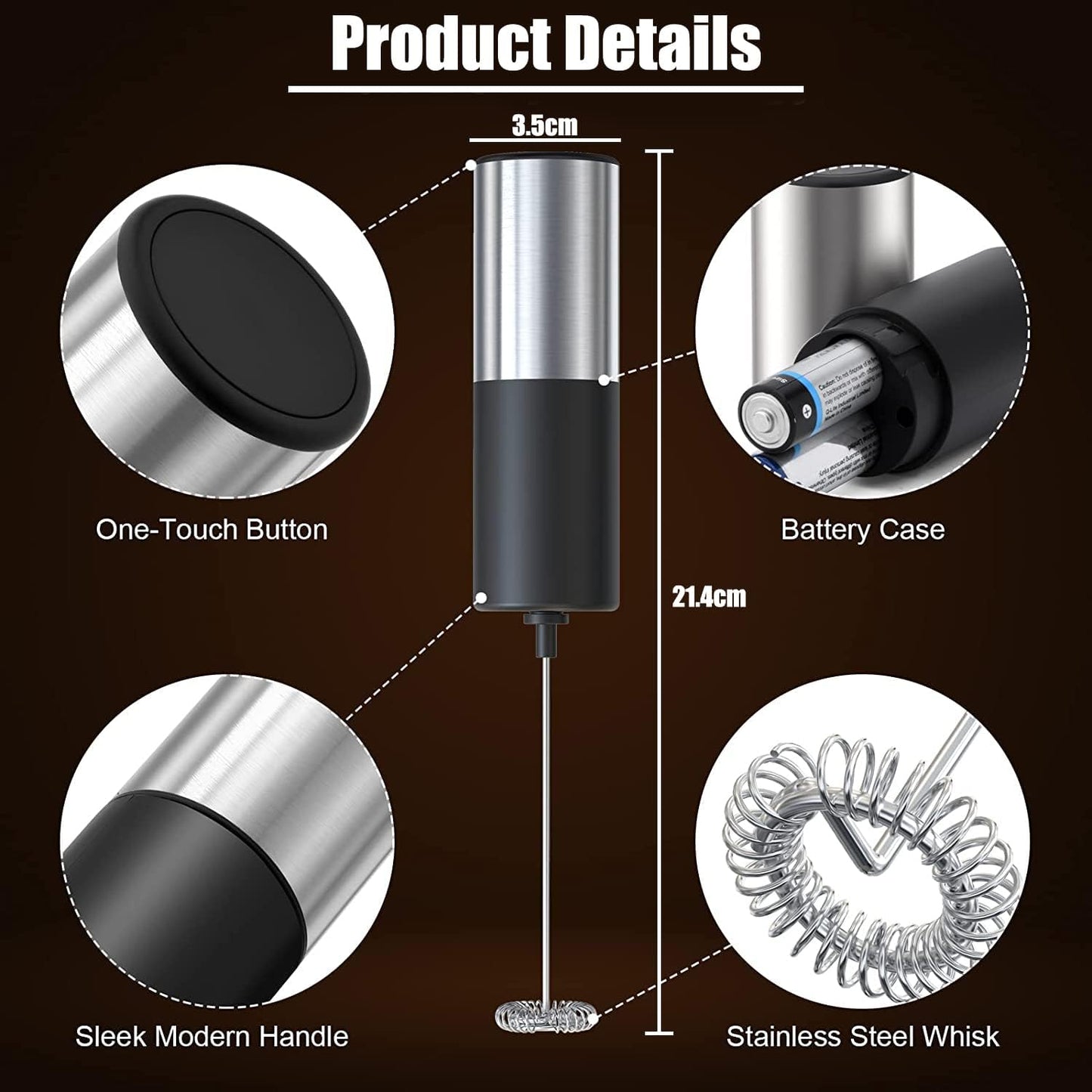 Handheld Electric Milk and Coffee Mixer