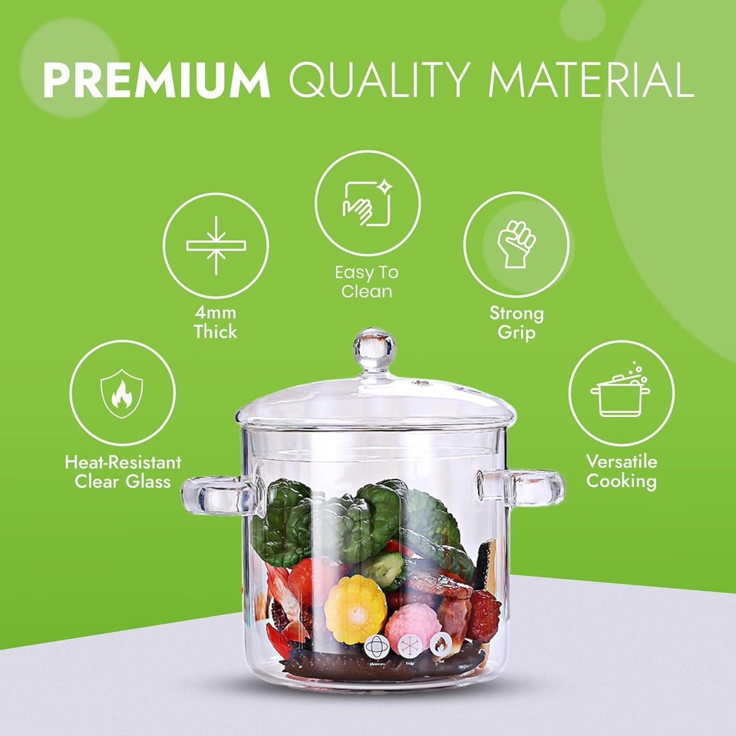 Glass Cooking Pot 1.9L