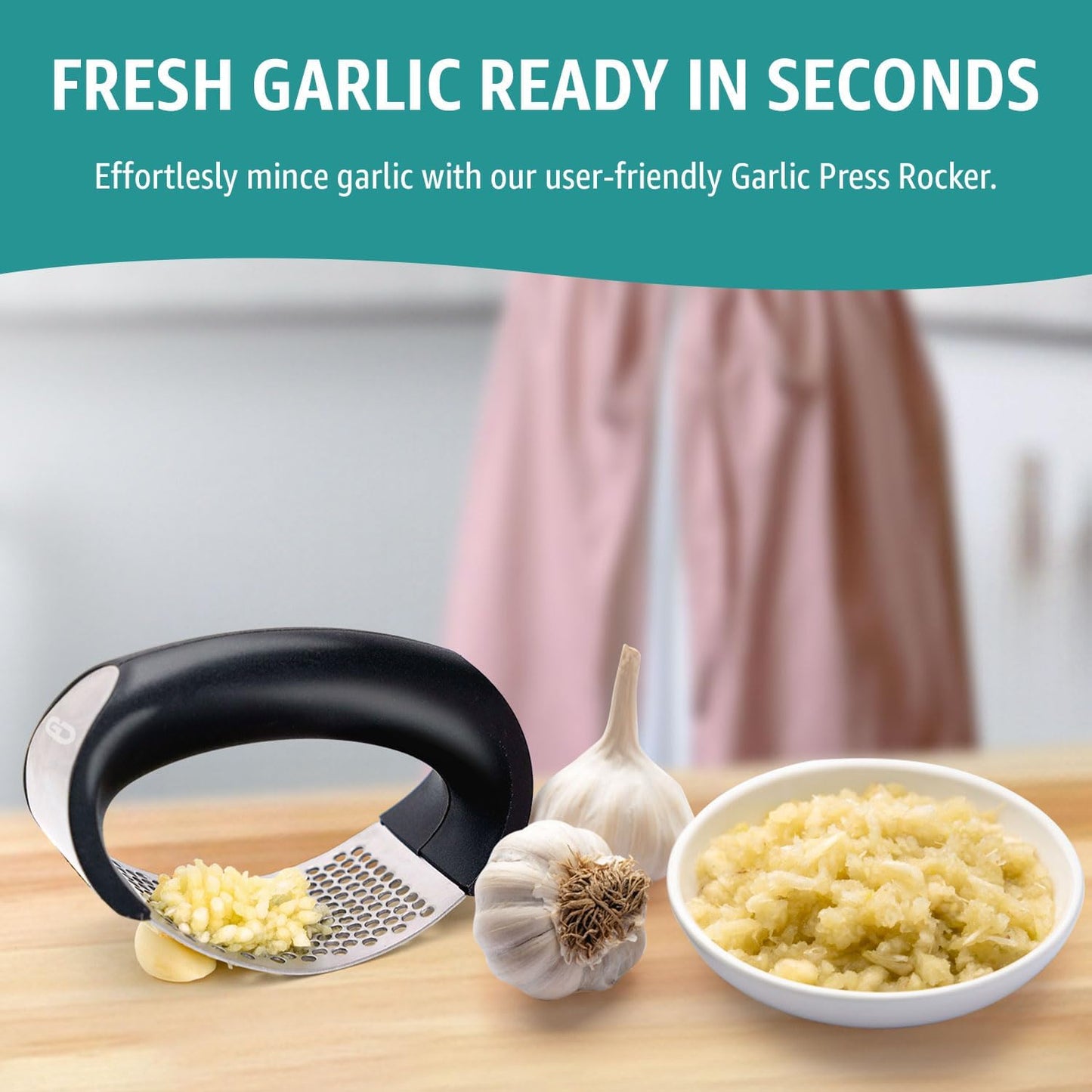 Stainless Garlic Crusher Press