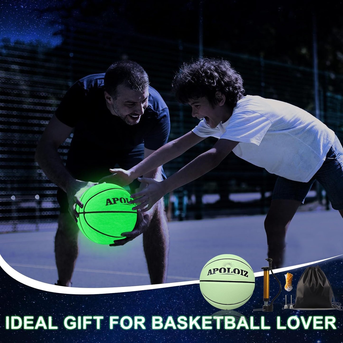Night-Play Reflective Glowing Basketball