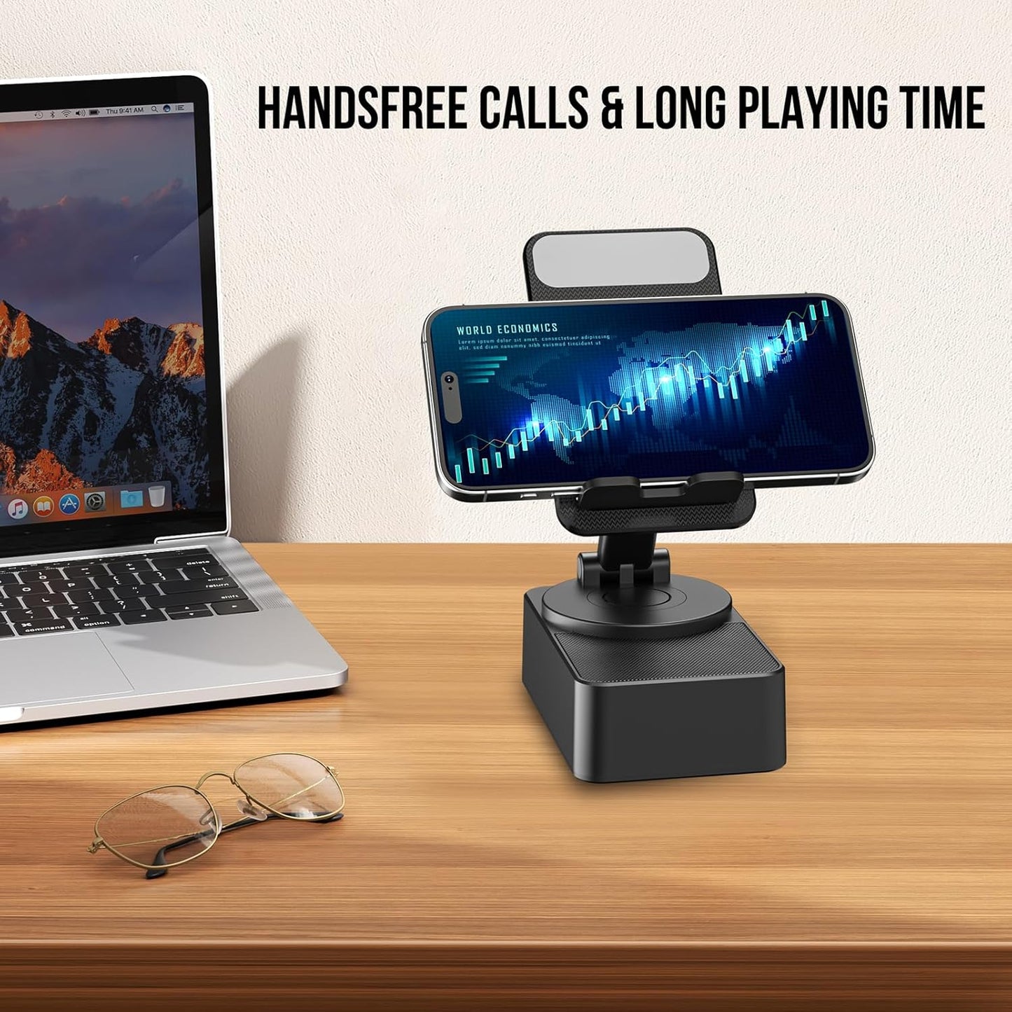 4-in-1 Bluetooth Speaker & Phone Holder