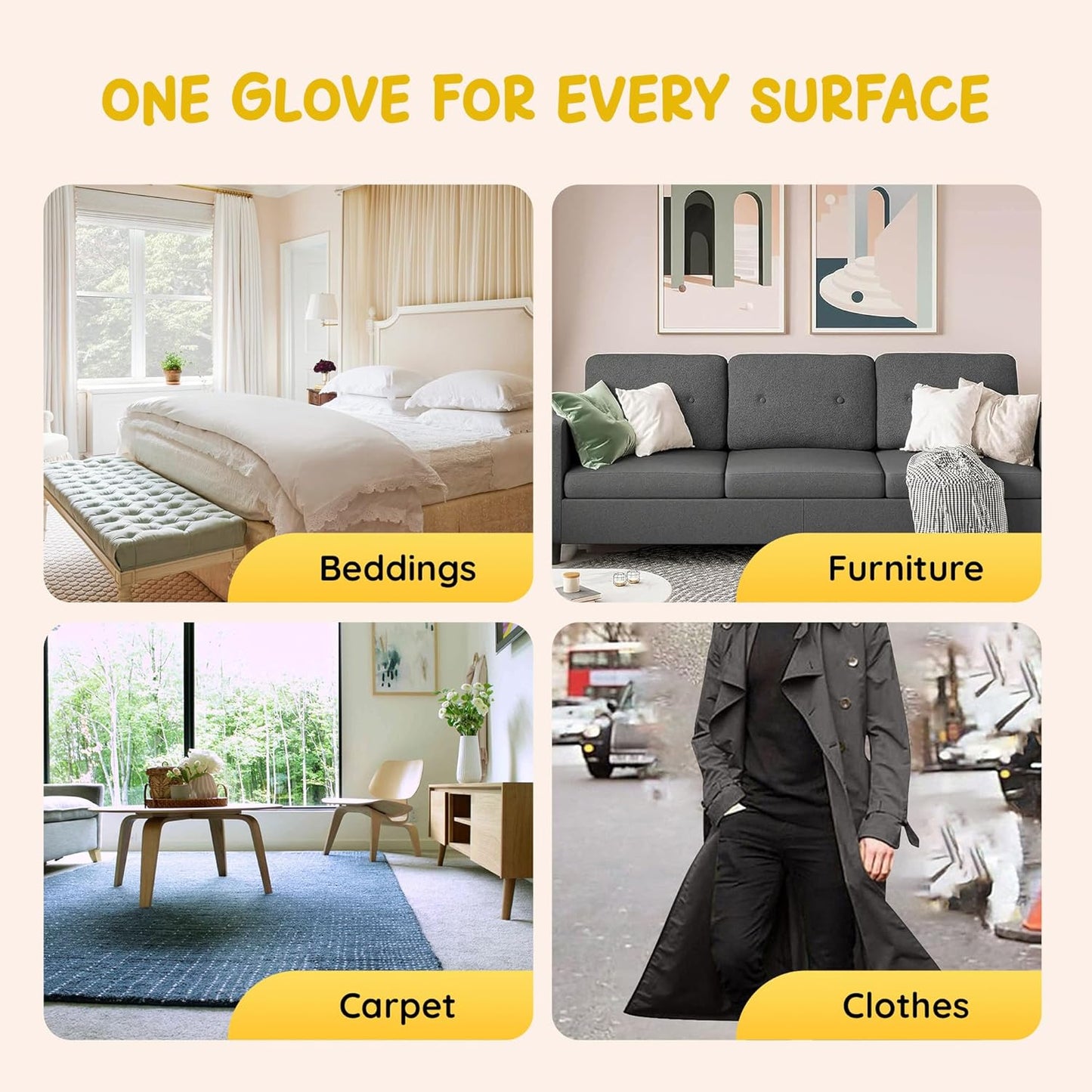 Pet Hair Removal Glove 3-Pack