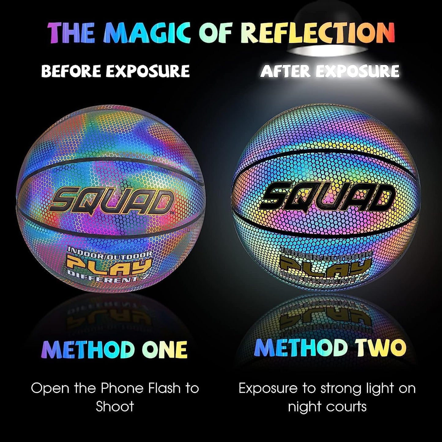 Night-Play Reflective Glowing Basketball