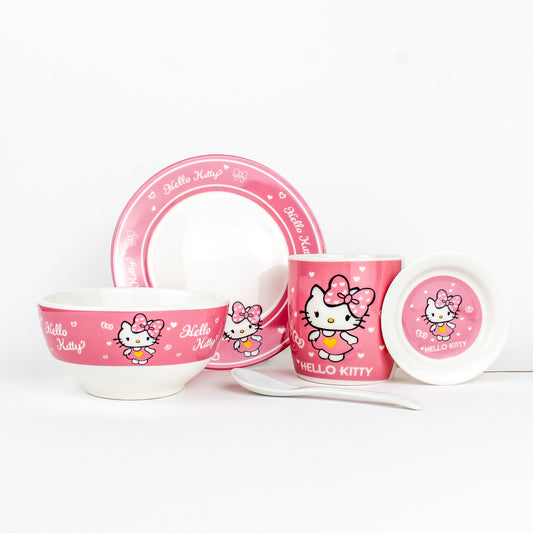 Hello Kitty 5pcs Glass Dinner Set