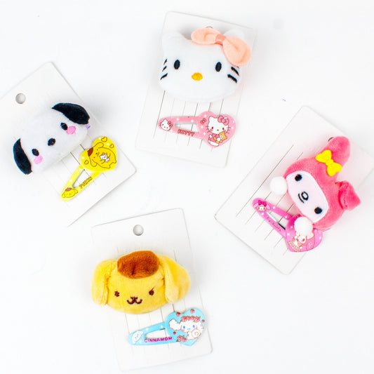 Hello Kitty & Friends Plush Hair Clips