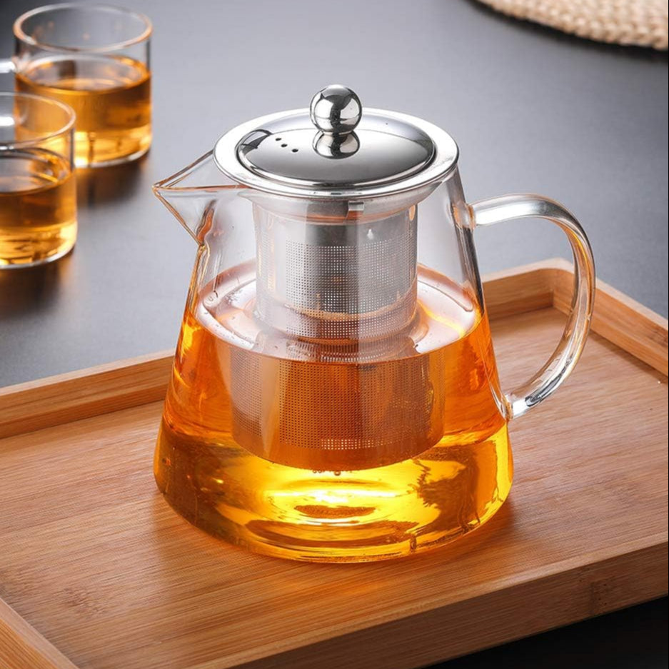 Heat-Safe Glass Teapot with Stainless Infuser 750mL
