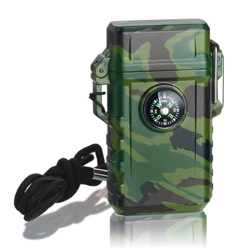 Waterproof Jet Flame Outdoor Lighter w/ Compass