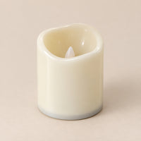 Ivory LED pillar candle, 9 cm, switched off