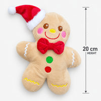 Gingerbread Santa plushie size guide, 20 cm tall