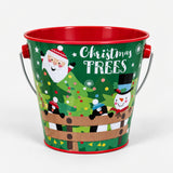 Christmas Tin Bucket, 12cm