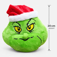 Green Christmas character plushie size guide, 20 cm