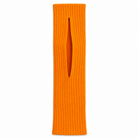 Knitted phone pocket with a slit opening, front view