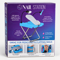 Foldable pedicure foot stand in its box