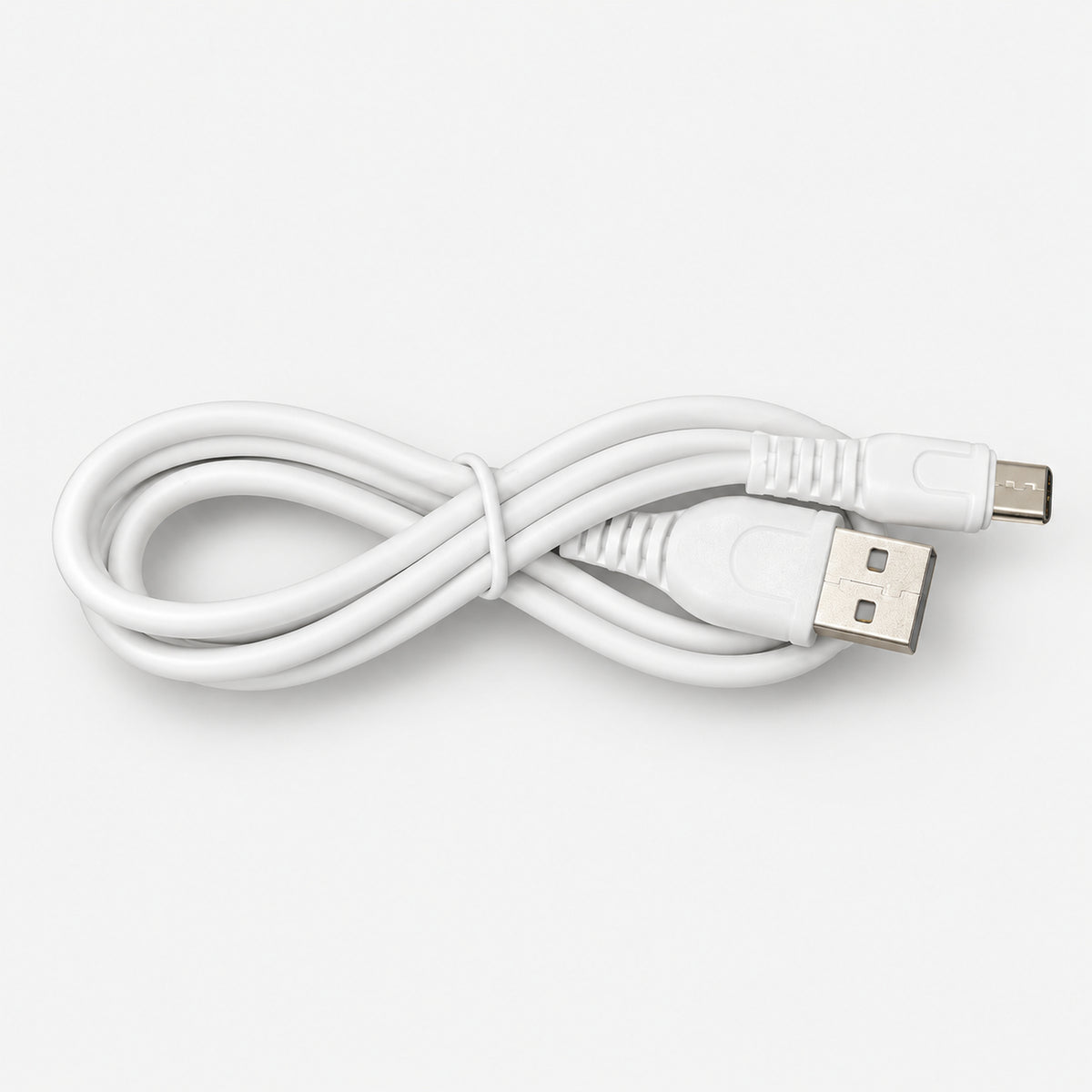 White USB to Type-C fast charging cable
