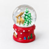 Reindeer & Tree Snow Globe, 9cm