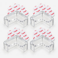 4 clear edge corner protectors with adhesive tape