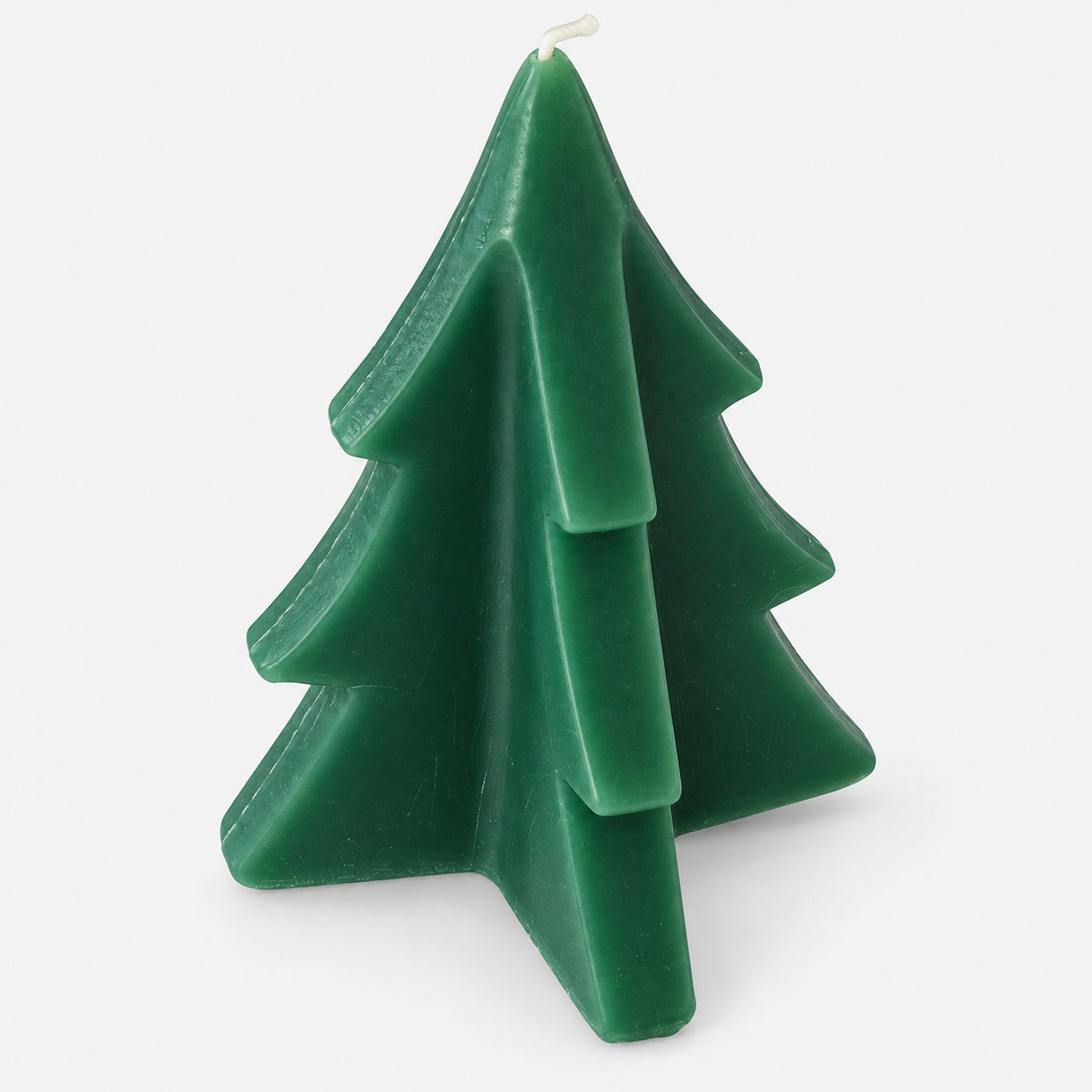 Green 3D Christmas tree candle