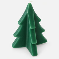 Green 3D Christmas tree candle