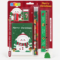 Christmas stationery set Snowman design in its pack