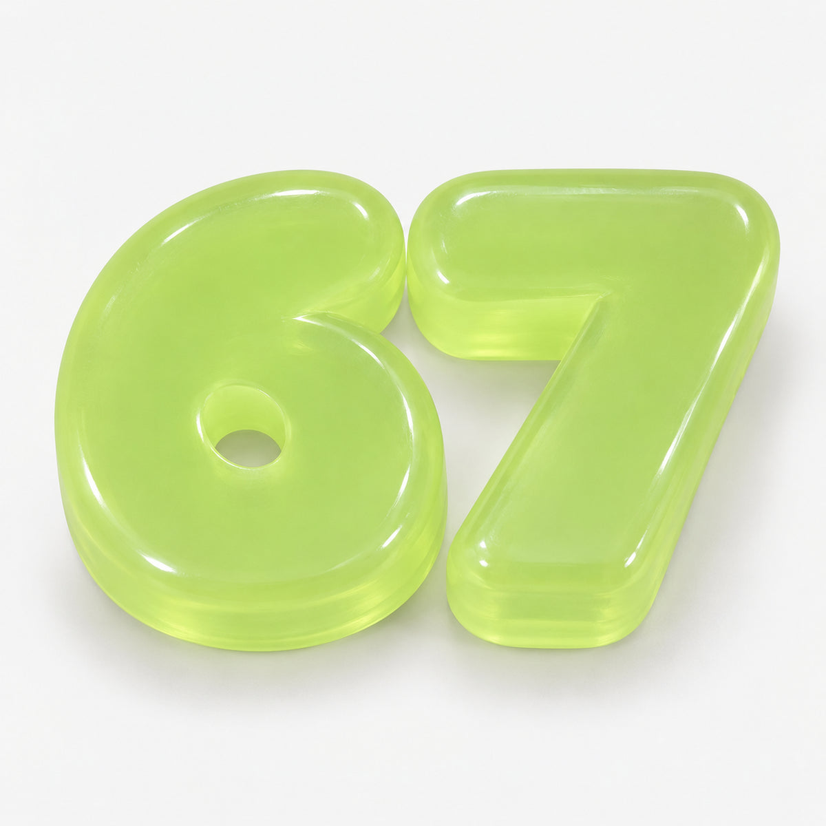 Surprise 67 squishy in lime green