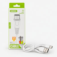 White USB to Type-C fast charging cable with its 6A fast charging box