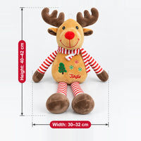 Reindeer plush size guide: height 40–42 cm, width 30–32 cm