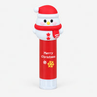 Snowman Christmas glue stick with 3D snowman cap