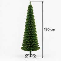 Slim pencil Christmas tree measuring 180cm tall