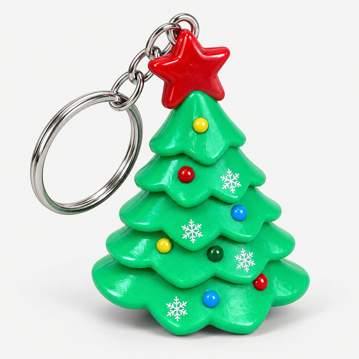 Christmas tree keychain with LED and sound, light off