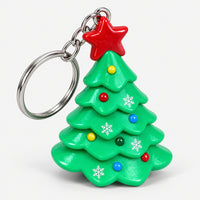 Christmas tree keychain with LED and sound, light off