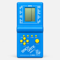 Blue retro brick game handheld console