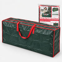 Green Christmas tree storage bag with its packaging