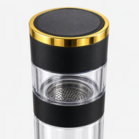 Tea infuser bottle lid and tea chamber with stainless steel filter