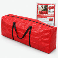 Red Christmas tree storage bag with its packaging