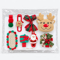 Christmas reindeer hair accessories set in its clear packaging