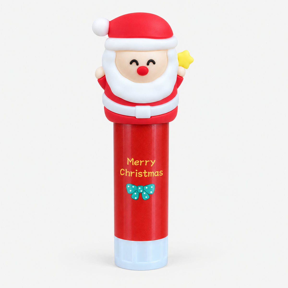 Santa Christmas glue stick with 3D Santa cap