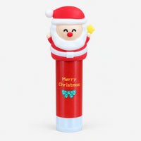 Santa Christmas glue stick with 3D Santa cap
