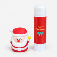 Santa Christmas glue stick with the cap off