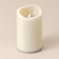 Ivory LED pillar candle, 12 cm, switched off
