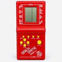 Red retro brick game handheld console