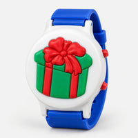 Kids' gift box Christmas watch with a blue strap