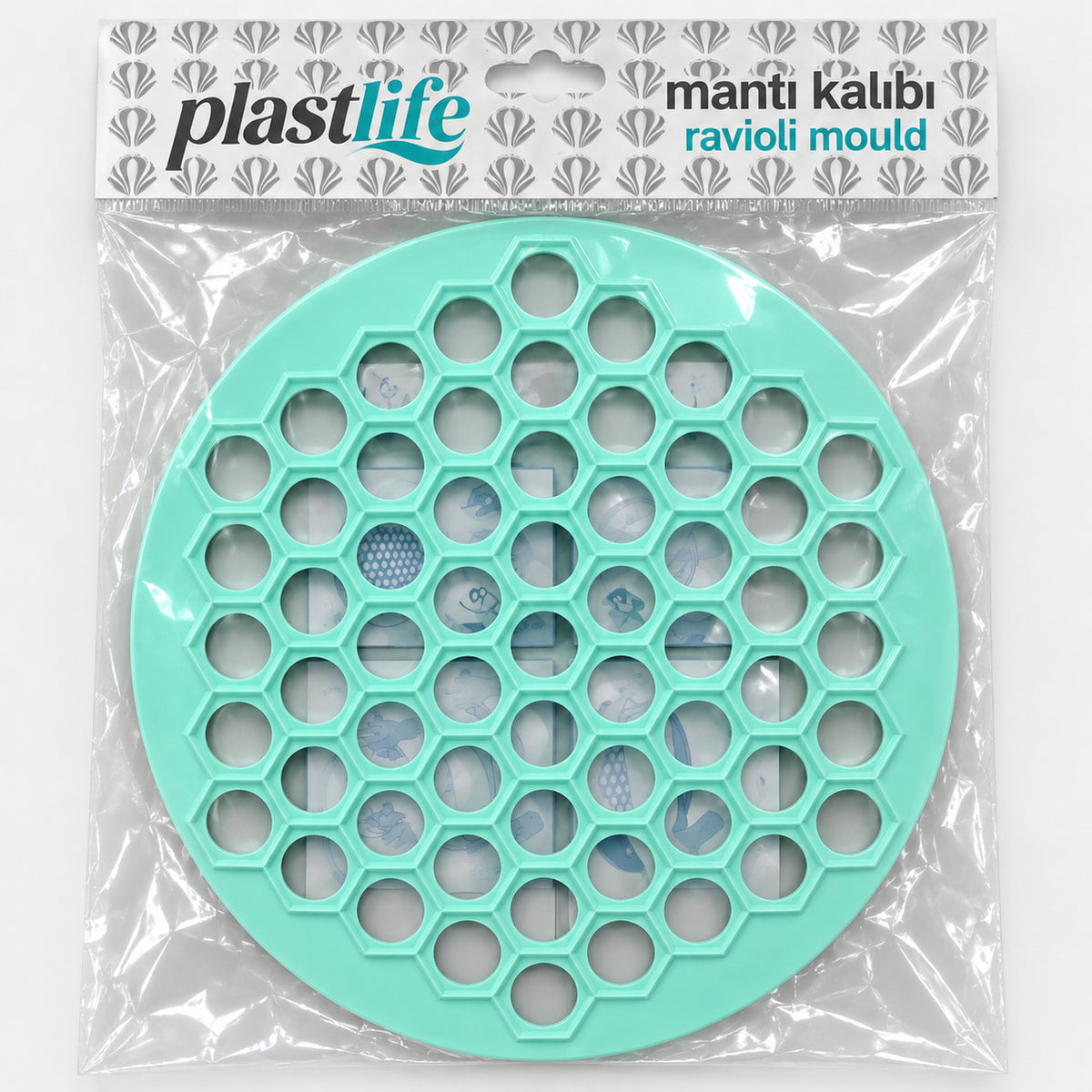 Mint chichbarak and ravioli mould in its package