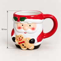 Santa holding cookie mug measurements: 10 cm high