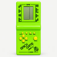 Green retro brick game handheld console